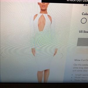 Cutout white midi dress